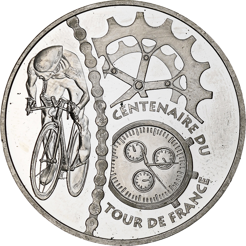 Frankreich, 1 1/2 Euro, Contre-la-montre, 2003, Monnaie de Paris, BE, VZ+