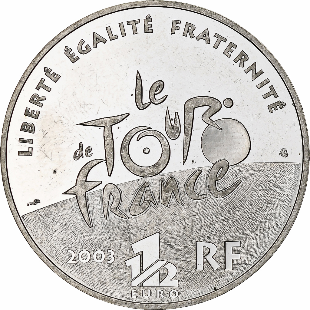 Frankreich, 1 1/2 Euro, Contre-la-montre, 2003, Monnaie de Paris, BE, VZ+