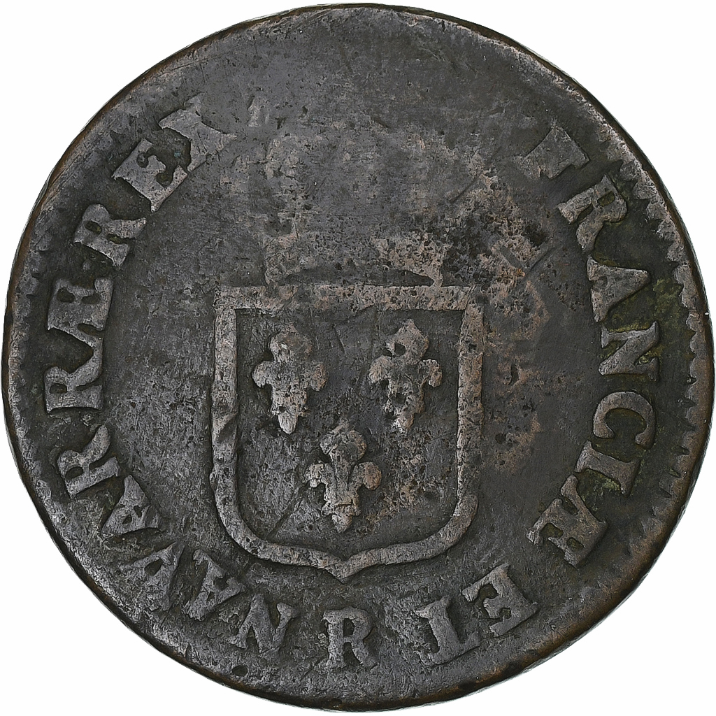France, Louis XVI, Sol, Orléans, Copper, VF, Gadoury:350, KM:586