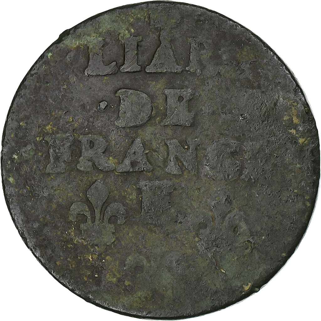 France, Louis XIV, Liard, Meung-sur-Loire, Copper, , Gadoury:80, KM:192