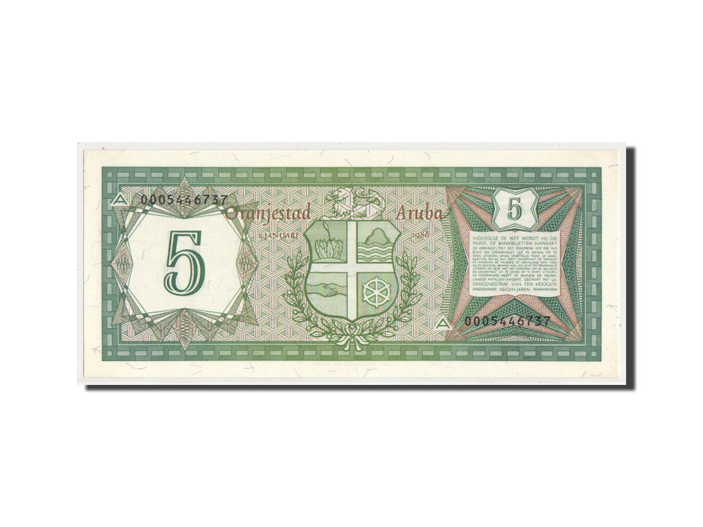 Banknote, Aruba, 5 Florin, 1986, UNC(64)