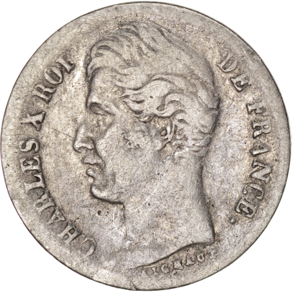 Coin, France, Charles X, 1/4 Franc, 1829, Bordeaux, , Silver, KM:722.7
