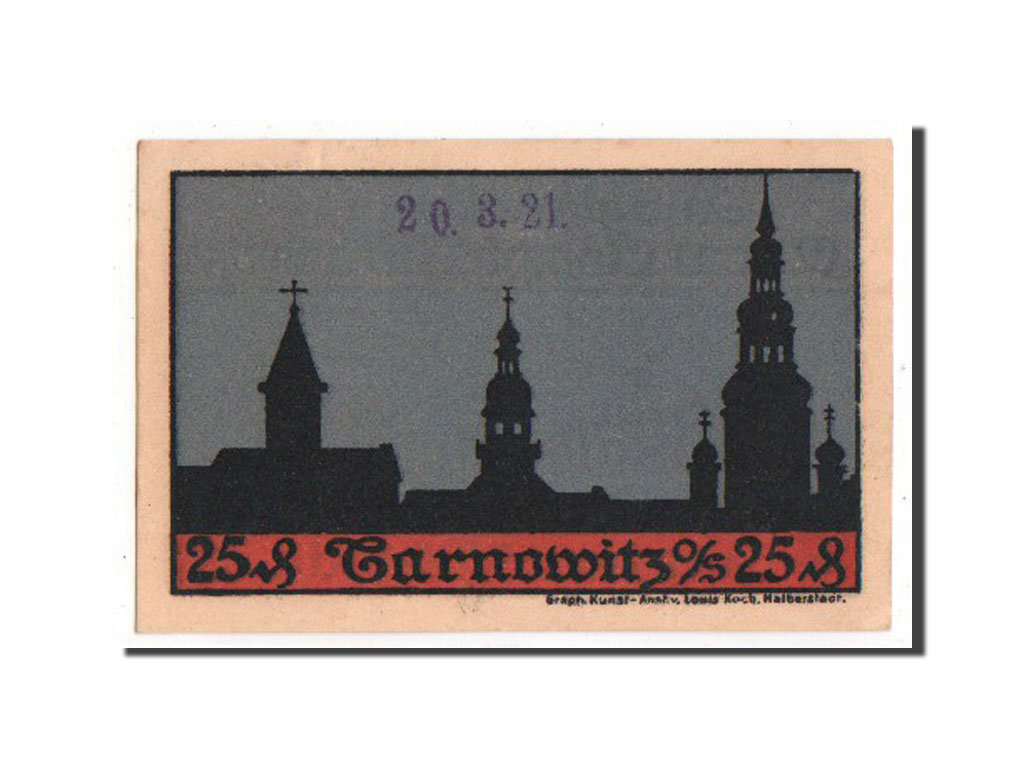 Banknote, Germany, Polnisch Oberschlesien, 25 Pfennig, 1921, UNC(63)