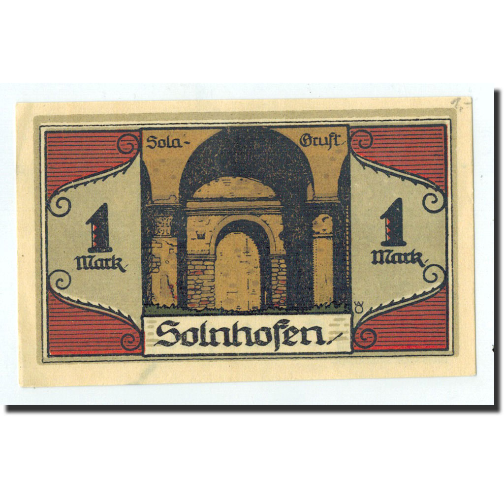 Billete, Alemania, Solnhofen Gemeinde, 1 Mark, voute, 1921, 1921-07-01, UNC