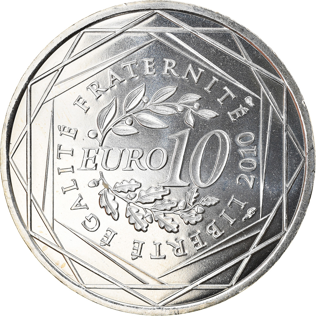 France, 10 Euro, Rhône Alpes, 2010, Paris, , Silver, KM:1670