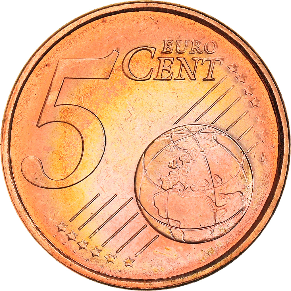 Malta, 5 Euro Cent, Mnajdra Temple Altar, 2008, UNZ+, Copper Plated Steel