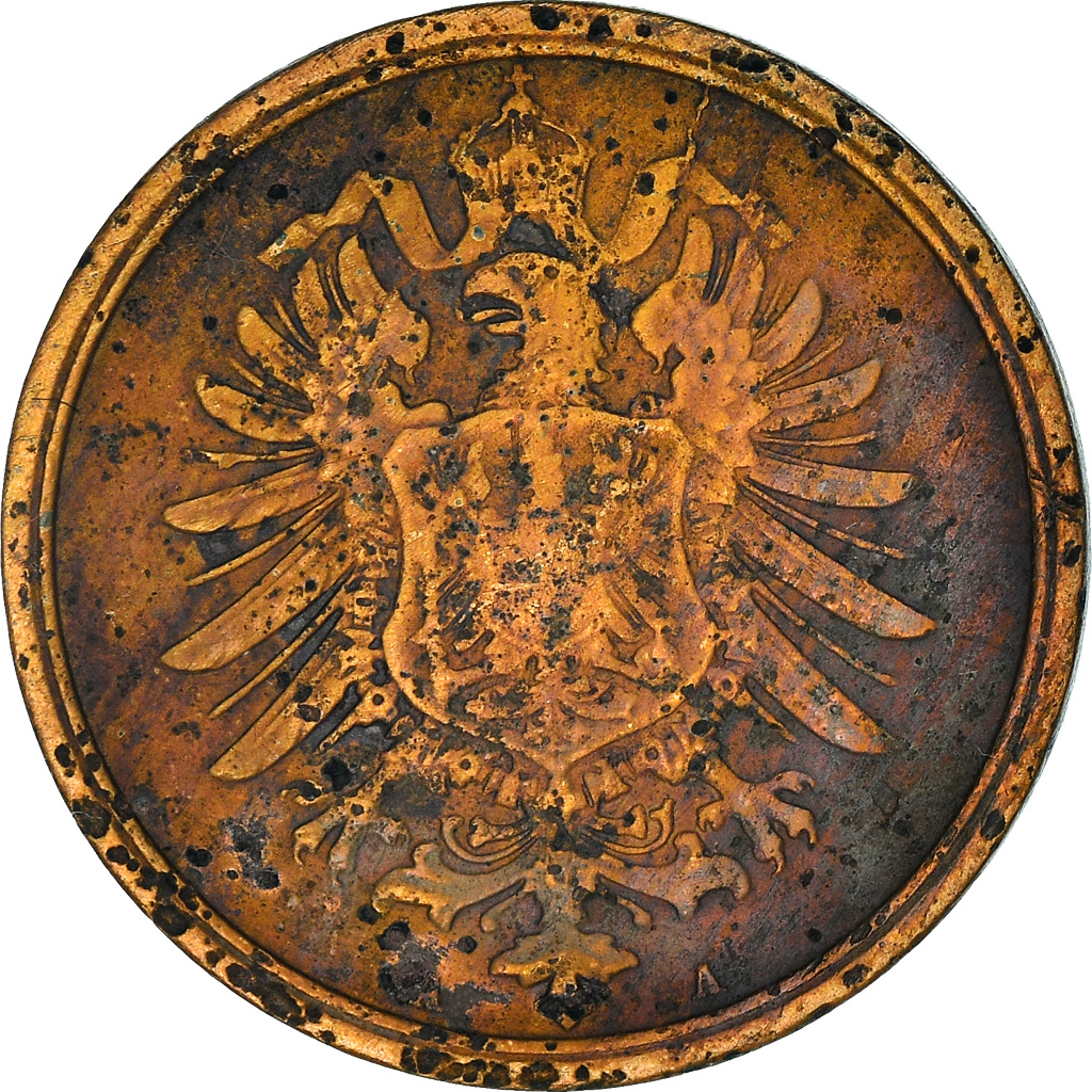 Coin, GERMANY - EMPIRE, Wilhelm I, 2 Pfennig, 1875, Berlin, , Copper