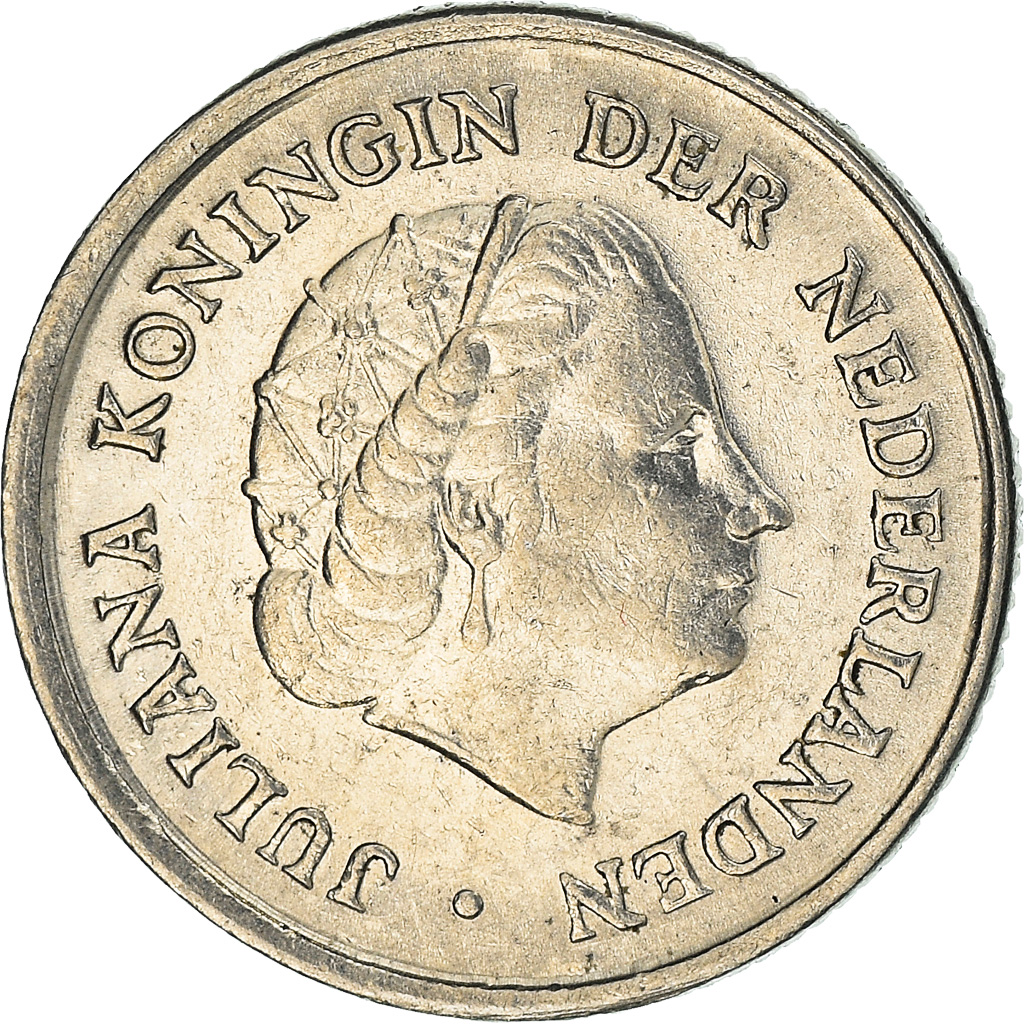 Coin, Netherlands, Juliana, 10 Cents, 1966, , Nickel, KM:182