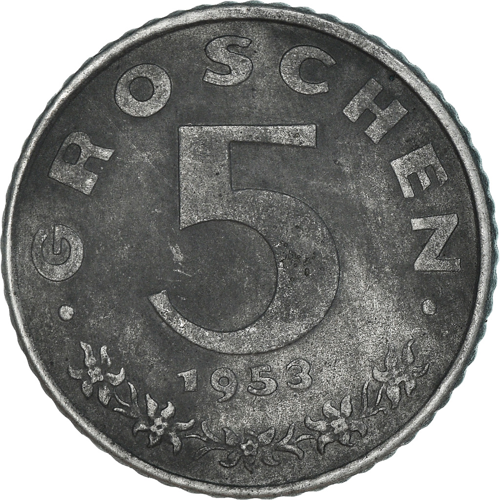 Coin, Austria, 5 Groschen, 1953, , Zinc, KM:2875