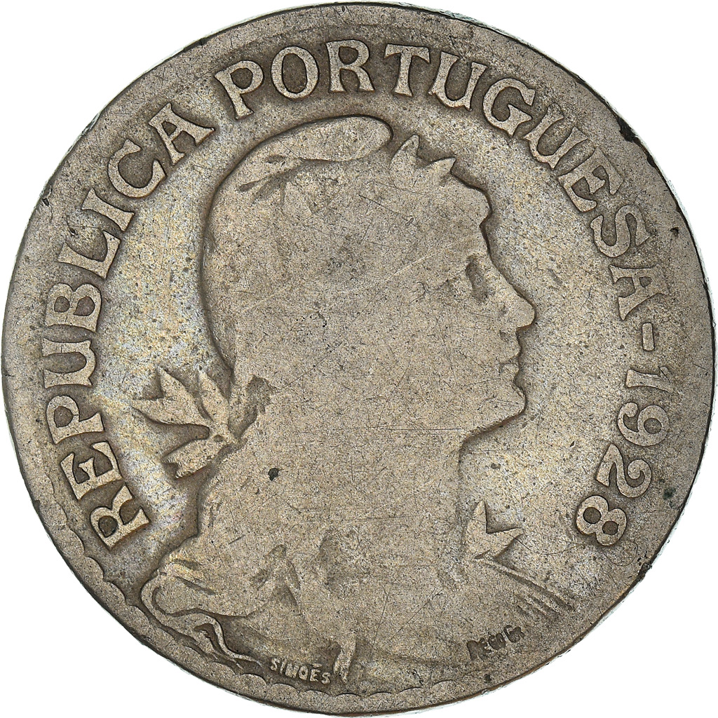 Coin, Portugal, Escudo, 1928, , Copper-nickel, KM:578