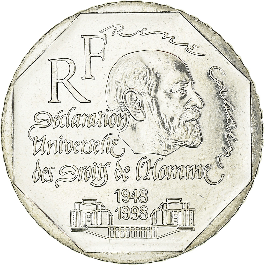 Coin, France, René Cassin, 2 Francs, 1998, , Nickel, KM:1213