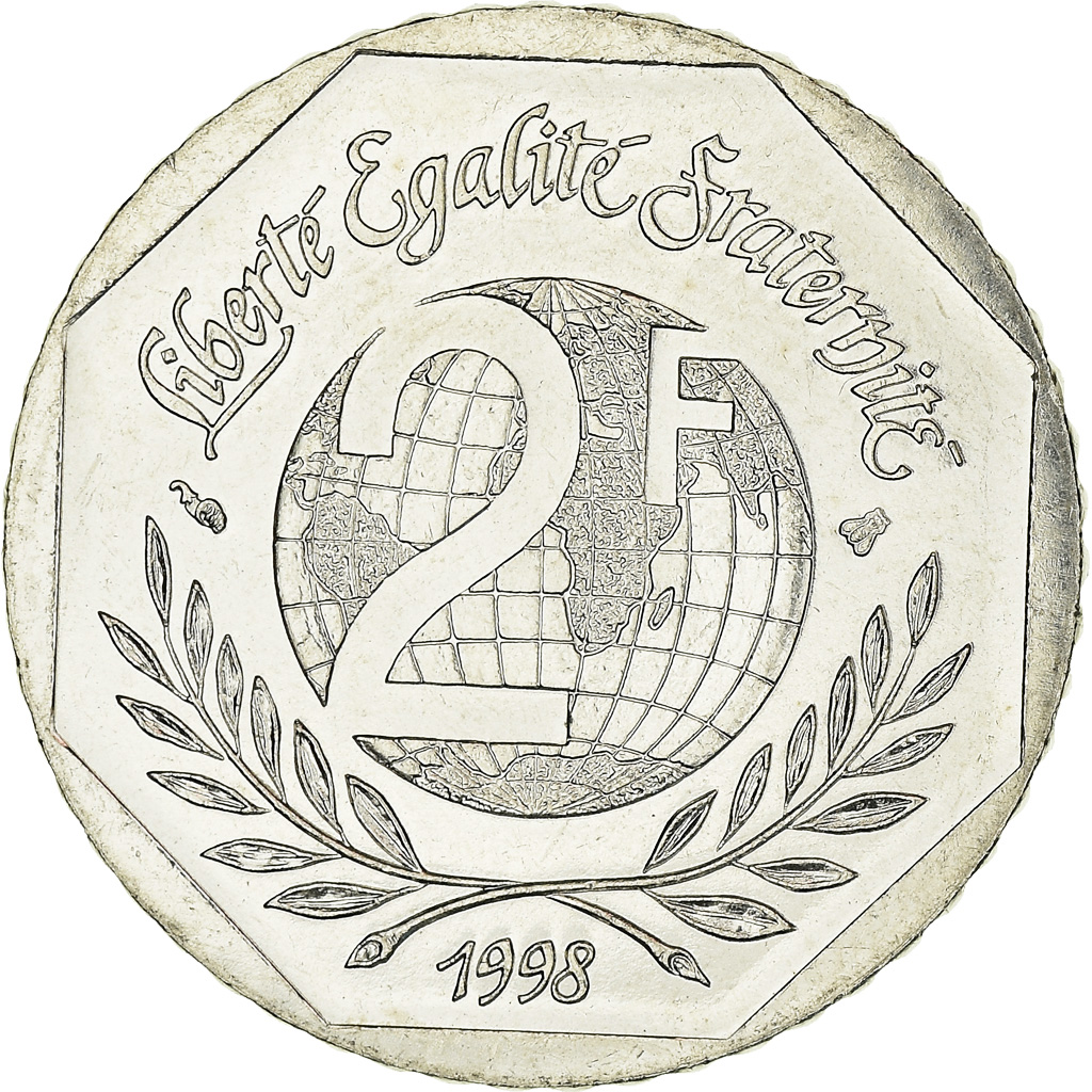 Coin, France, René Cassin, 2 Francs, 1998, , Nickel, KM:1213