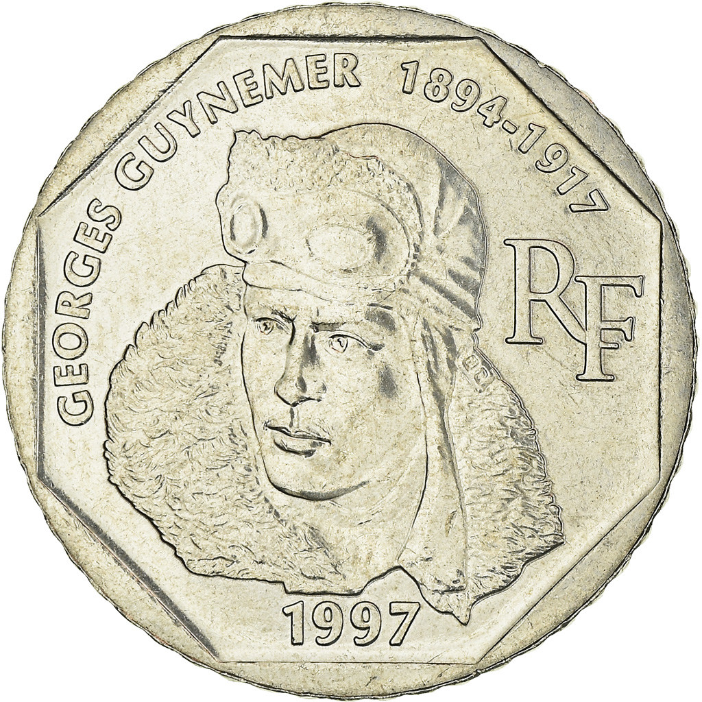 Coin, France, Guynemer, 2 Francs, 1997, , Nickel, KM:1187