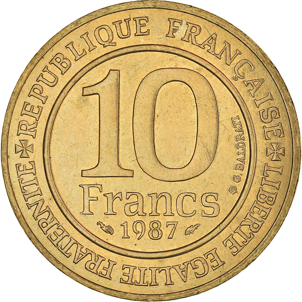 Coin, France, 10 Francs, 1987, , Nickel-Bronze, KM:961d