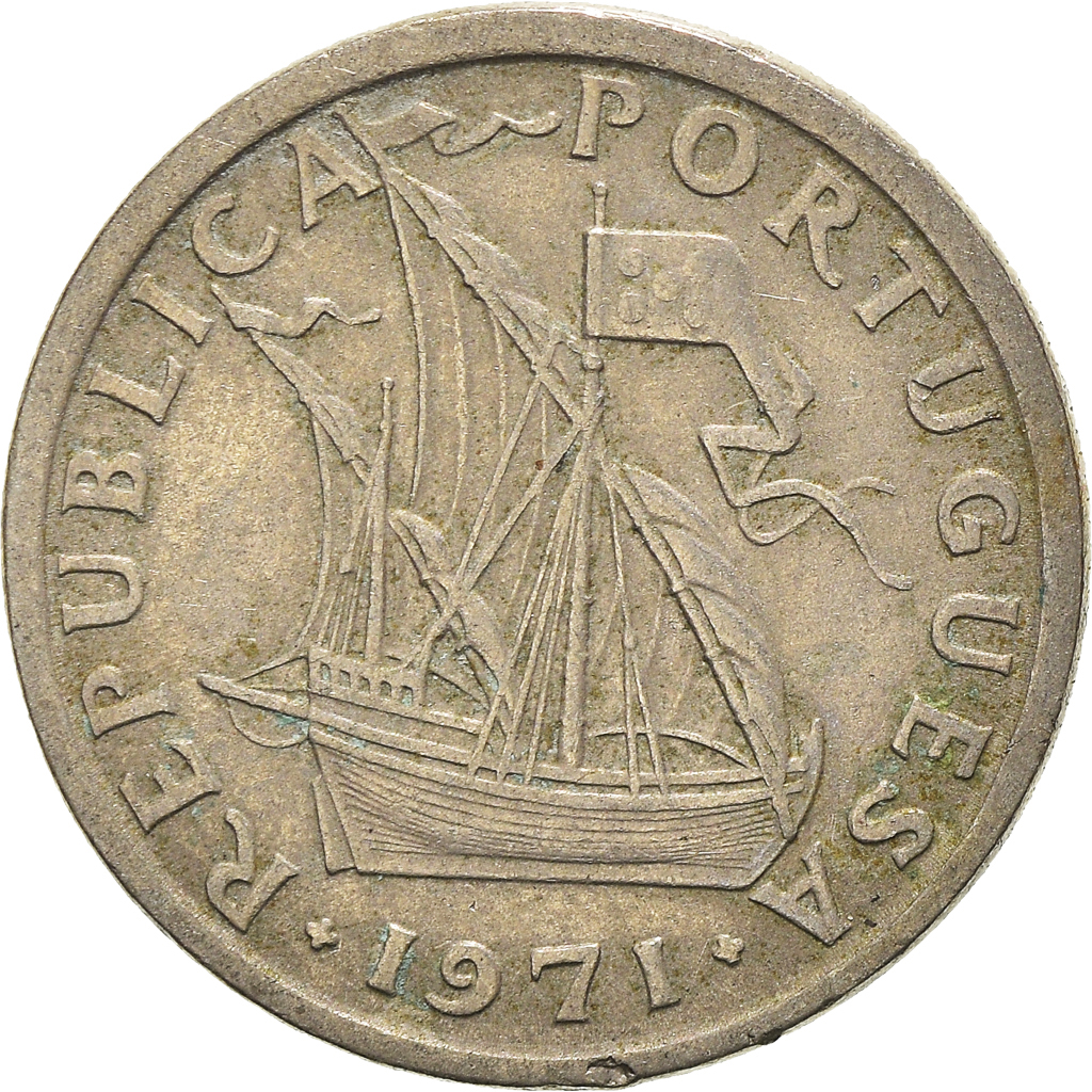 Coin, Portugal, 2-1/2 Escudos, 1971, , Copper-nickel, KM:590