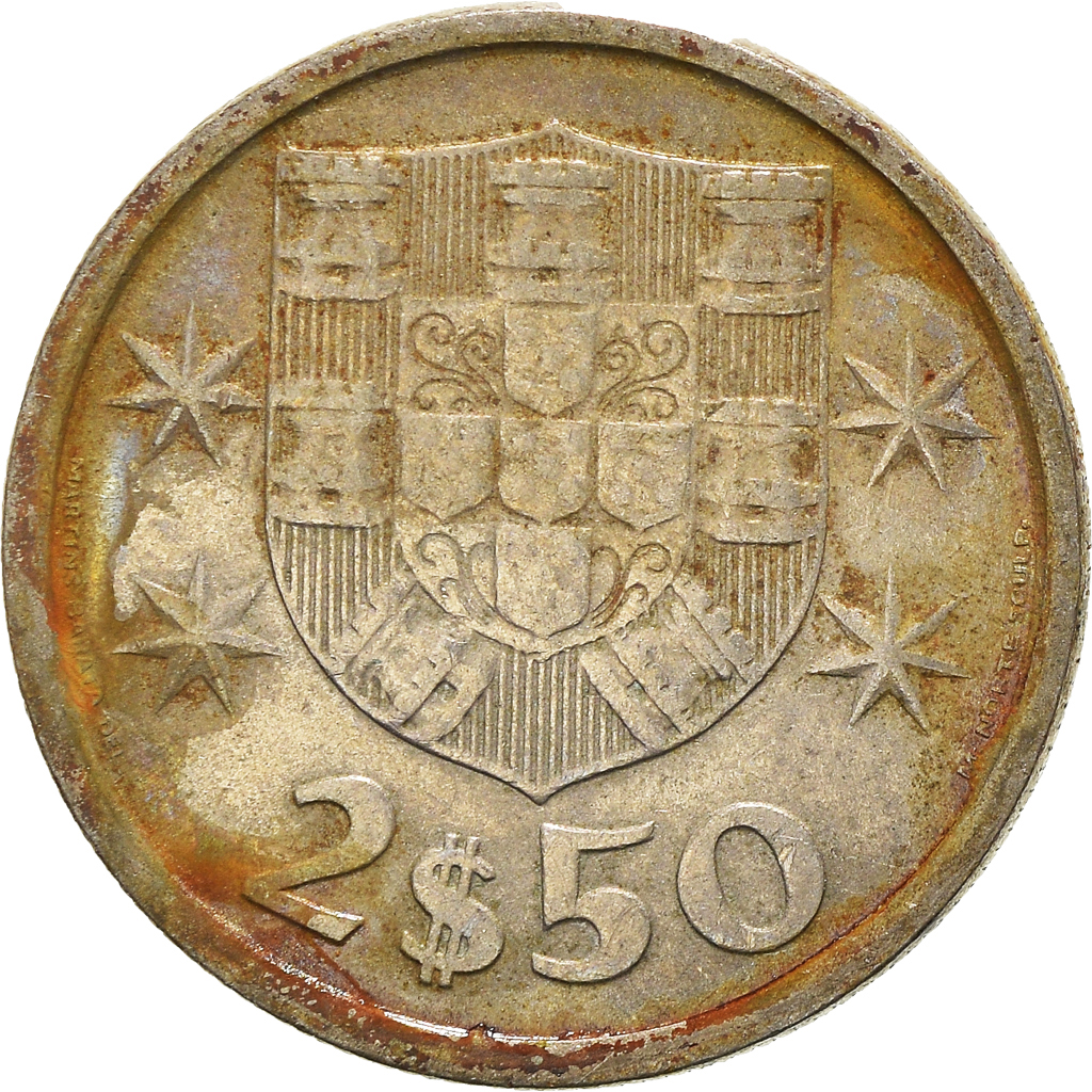 Coin, Portugal, 2-1/2 Escudos, 1971, , Copper-nickel, KM:590