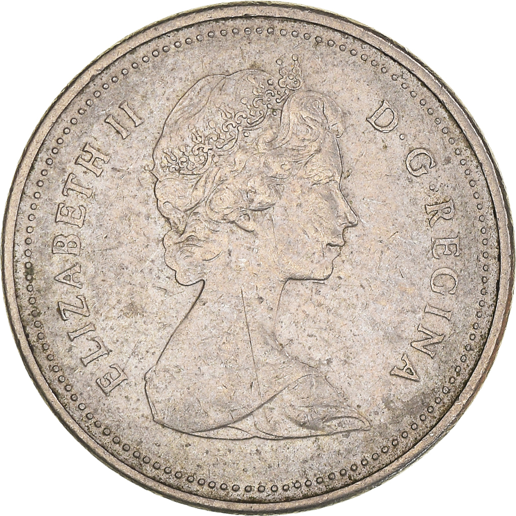 Coin, Canada, Elizabeth II, 5 Cents, 1986, Royal Canadian Mint, Ottawa