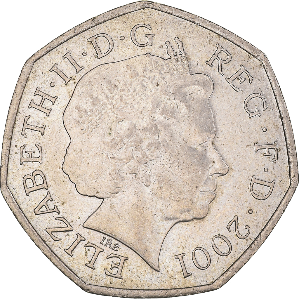 Coin, Great Britain, Elizabeth II, 50 Pence, 2001, , Copper-nickel