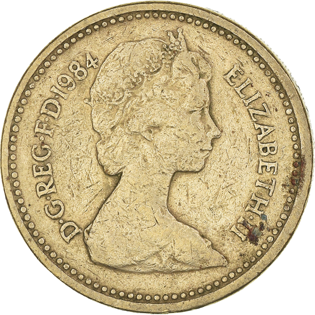Coin, Great Britain, Elizabeth II, Pound, 1984, , Nickel-brass, KM:934