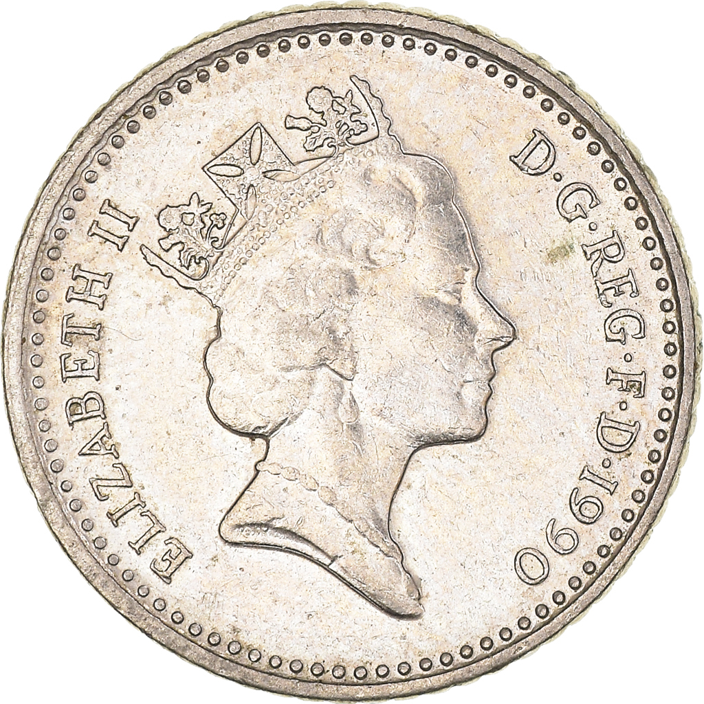 Coin, Great Britain, Elizabeth II, 5 Pence, 1990, , Copper-nickel