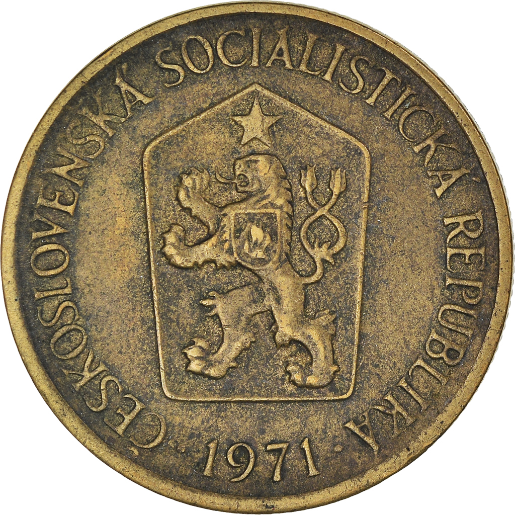 Coin, Czechoslovakia, Koruna, 1971, , Aluminum-Bronze, KM:50