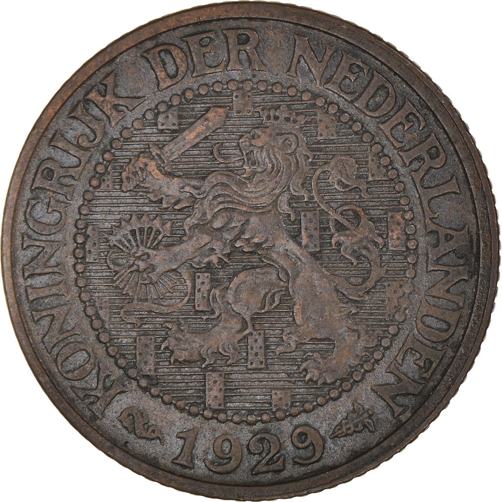 Coin, Netherlands, Wilhelmina I, 2-1/2 Cent, 1929, , Bronze, KM:150