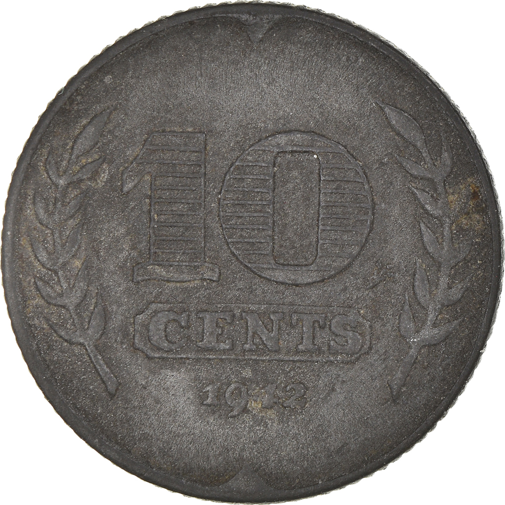 Coin, Netherlands, Wilhelmina I, 10 Cents, 1942, , Zinc, KM:173