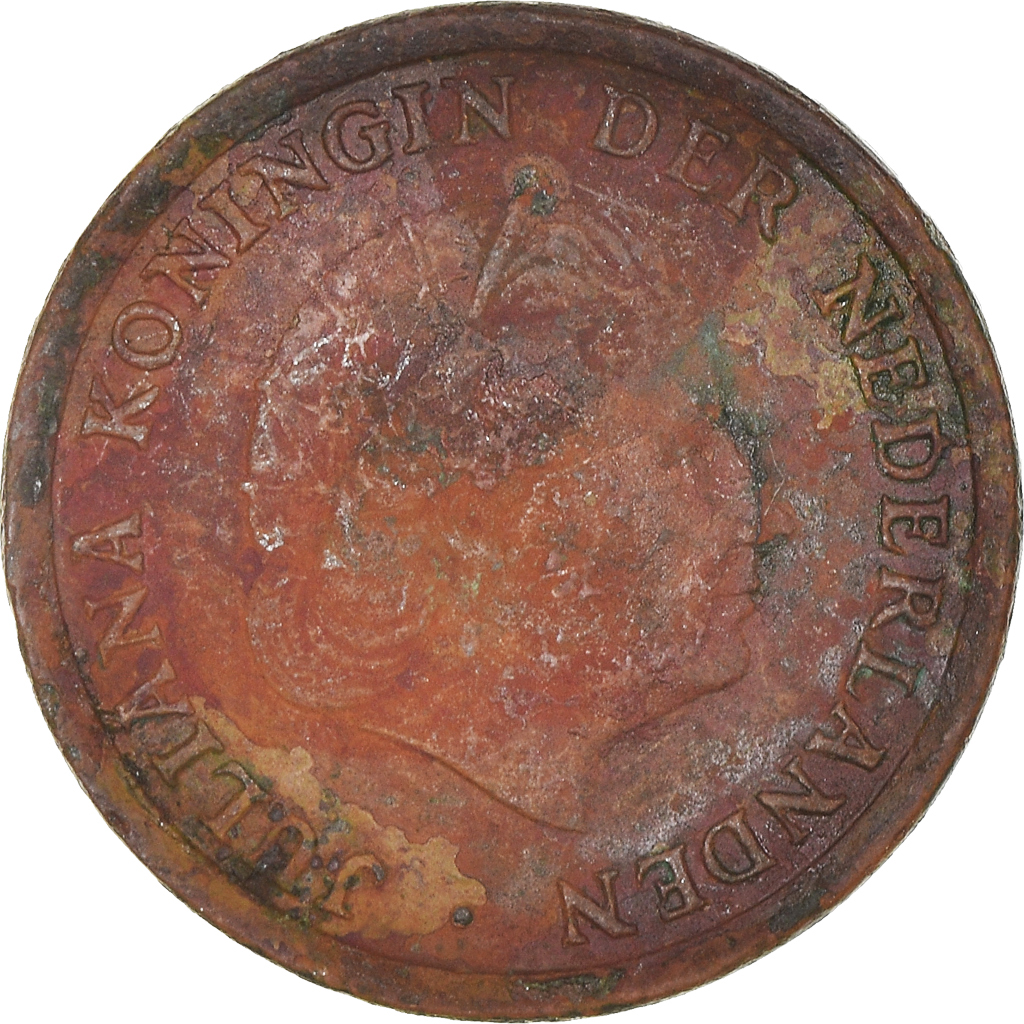 Moneda, Países Bajos, Juliana, Cent, 1964, BC, Bronce, KM:180