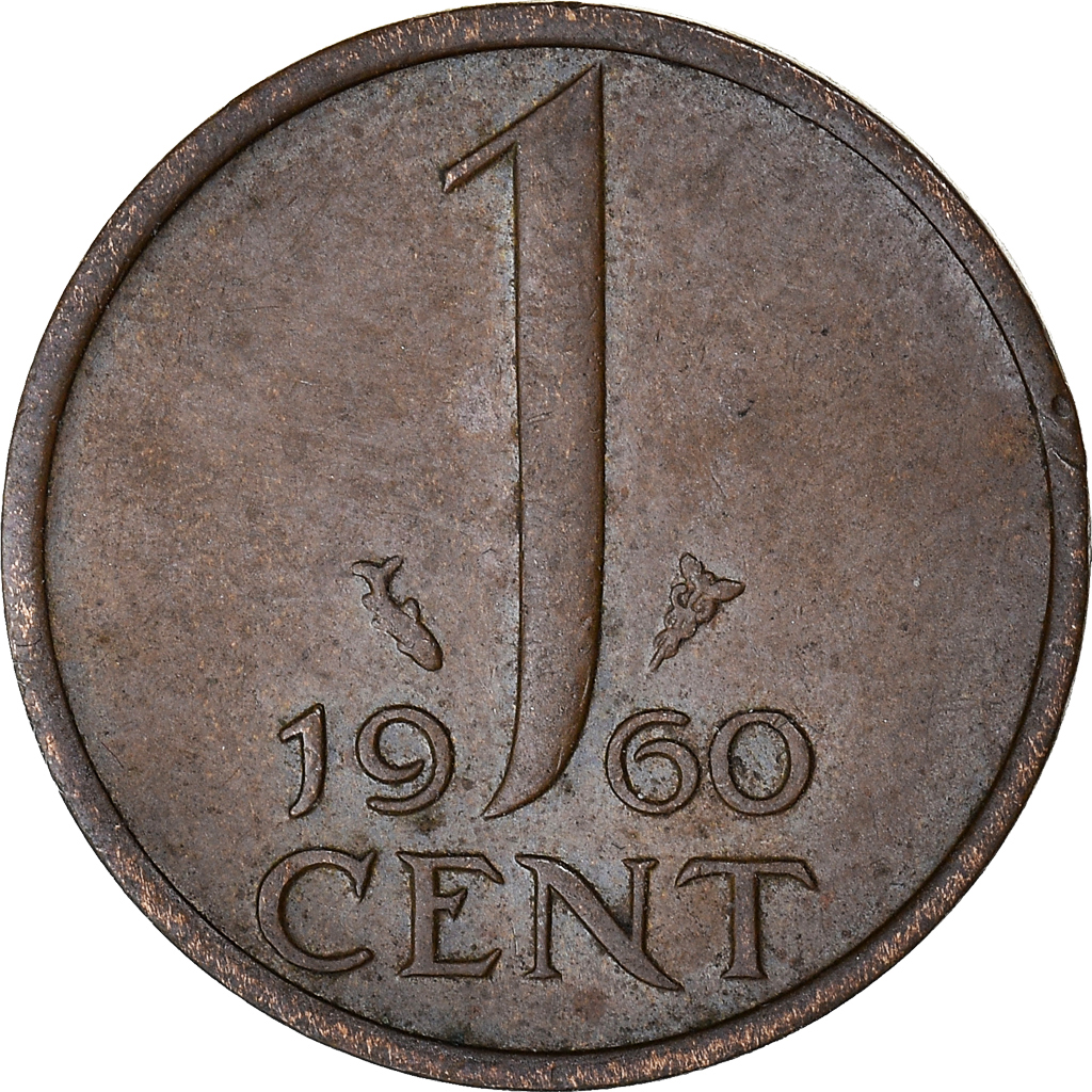 Coin, Netherlands, Juliana, Cent, 1960, , Bronze, KM:180