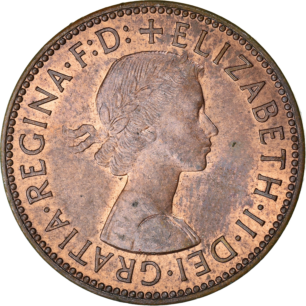 Coin, Great Britain, Elizabeth II, 1/2 Penny, 1964, , Bronze, KM:896