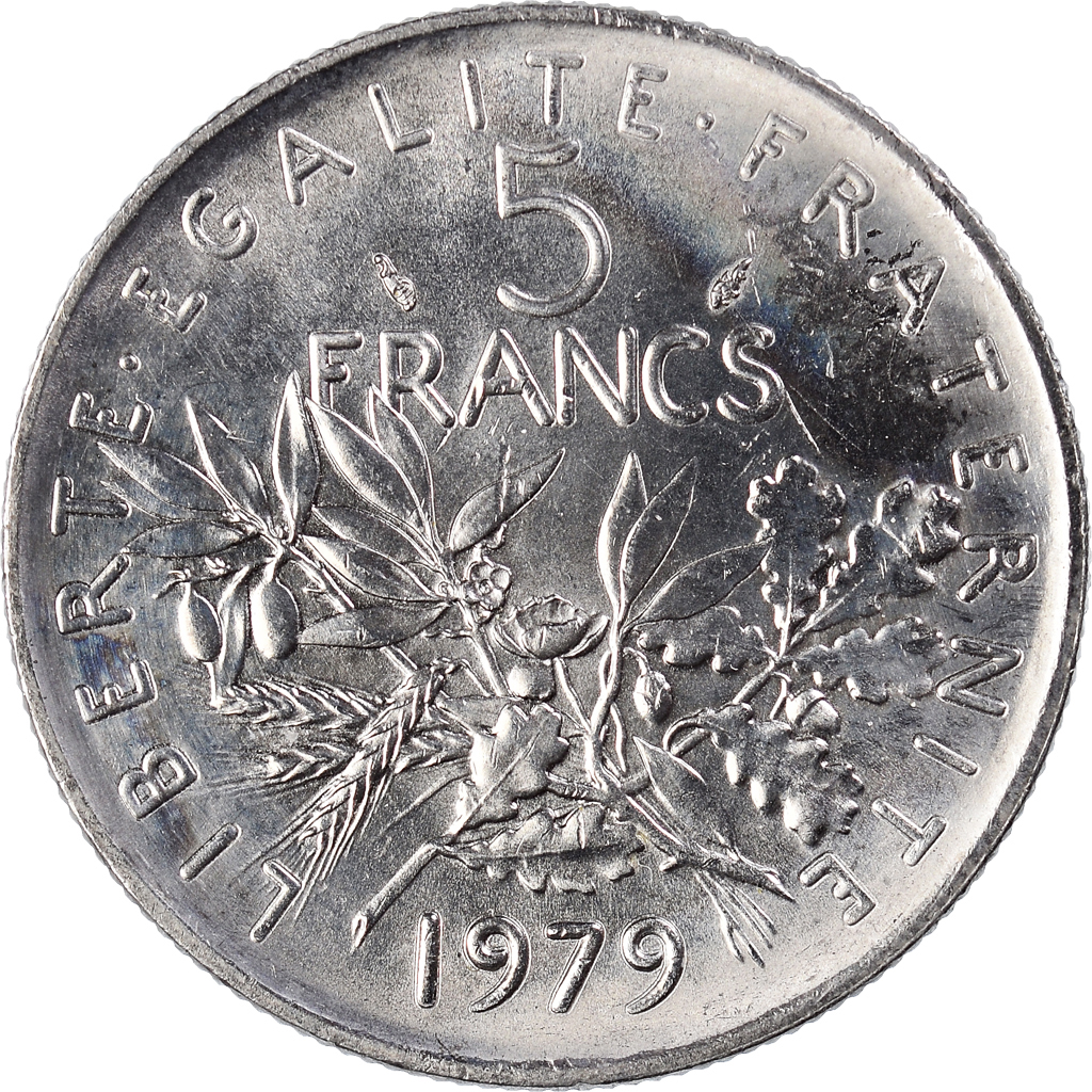 Coin, France, Semeuse, 5 Francs, 1979, Paris, FDC, , Nickel Clad