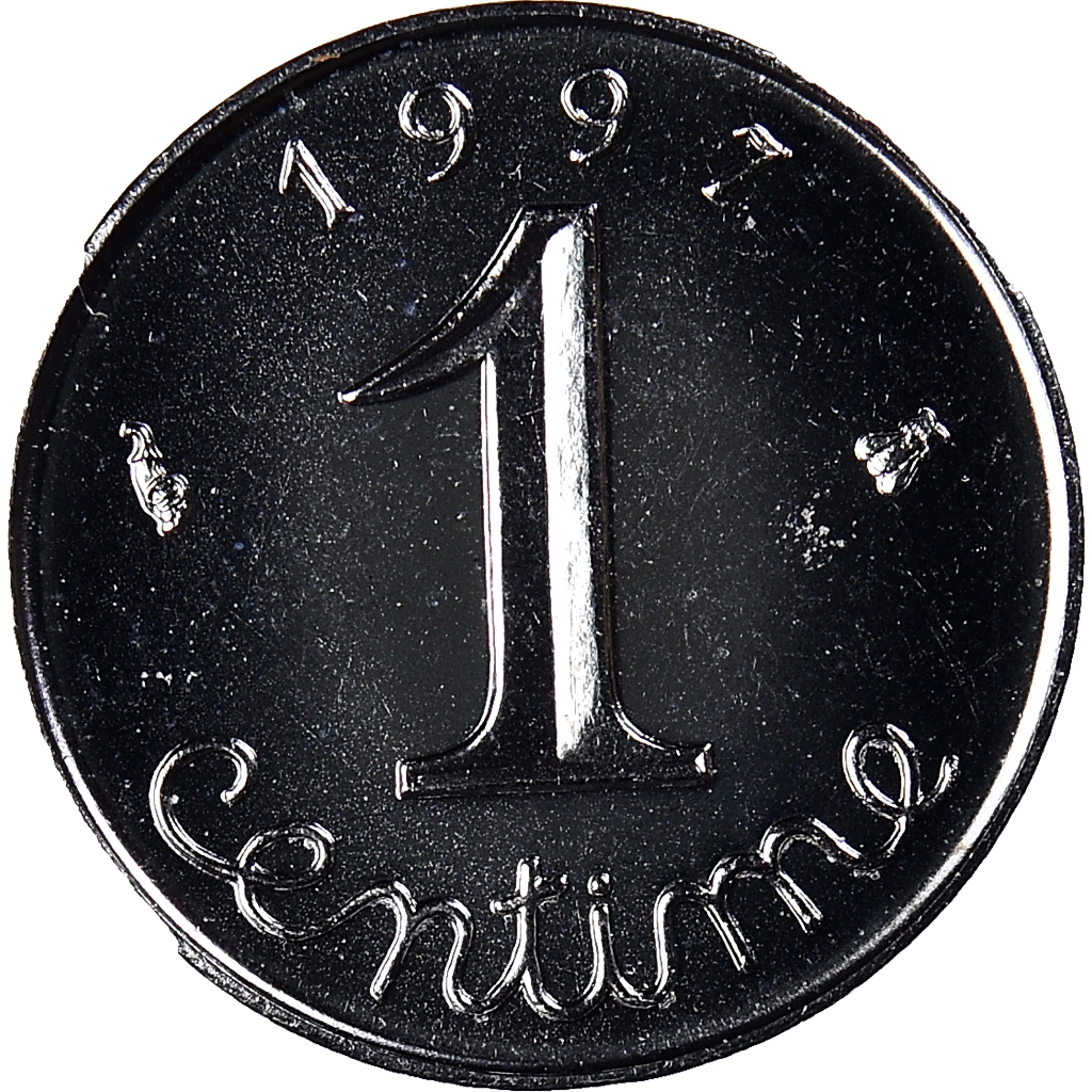 Coin, France, Épi, Centime, 1997, Paris, BU, , Stainless Steel, KM:928