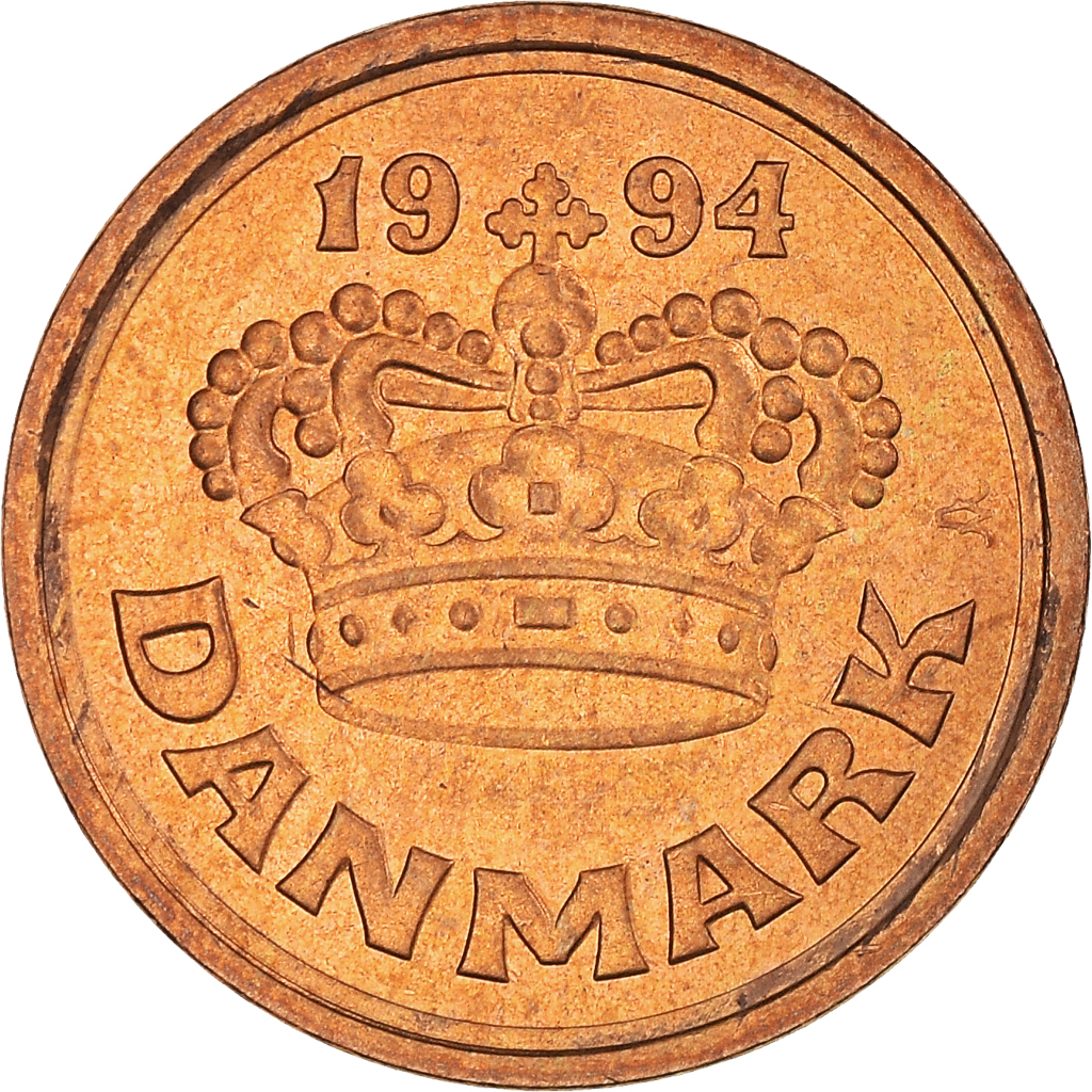 Coin, Denmark, Margrethe II, 25 Öre, 1994, , Bronze, KM868.1