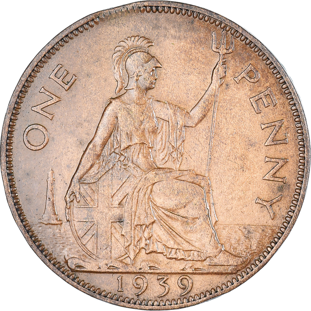 Coin, Great Britain, George VI, Penny, 1939, , Bronze, KM:845
