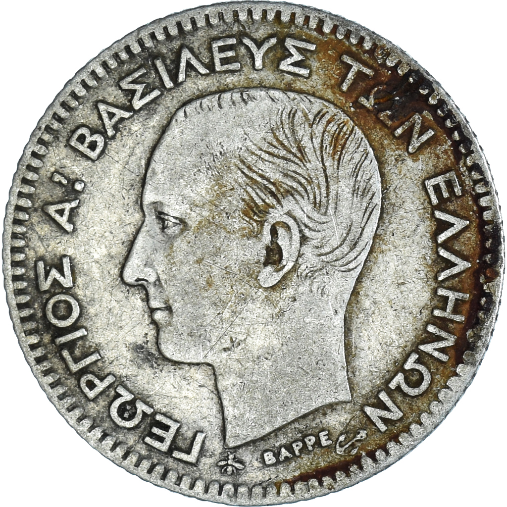 Coin, Greece, George I, 20 Lepta, 1874, Paris, , Silver, KM:44