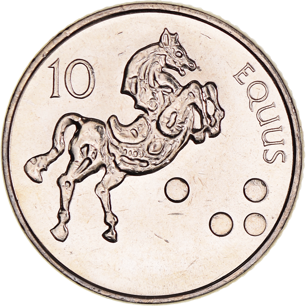 Moneda, Eslovenia, 10 Tolarjev, 2004, SC+, Cobre - níquel, KM:41