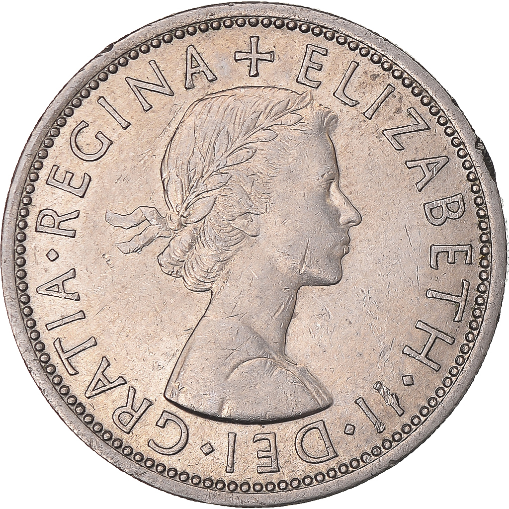 Coin, Great Britain, Elizabeth II, Florin, Two Shillings, 1965, 