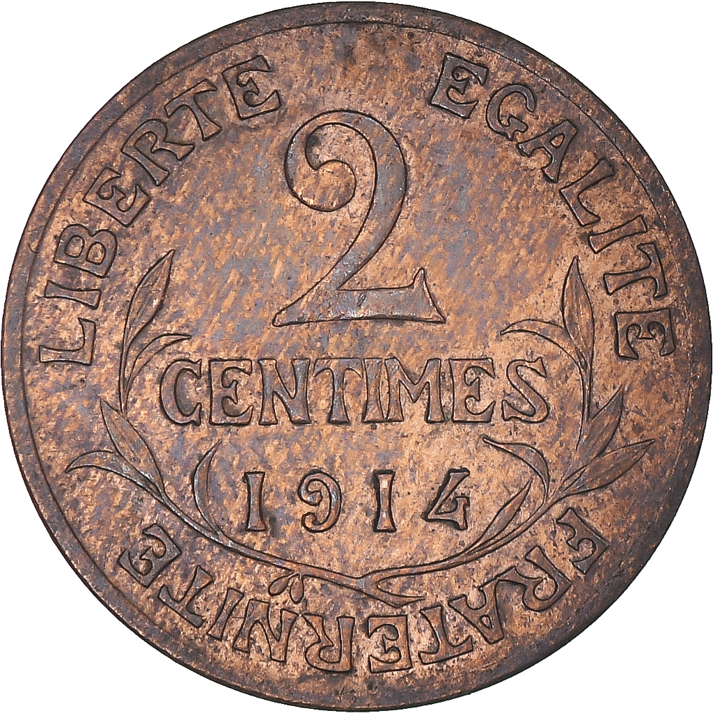 Coin, France, Dupuis, 2 Centimes, 1914, Paris, , Bronze, KM:841