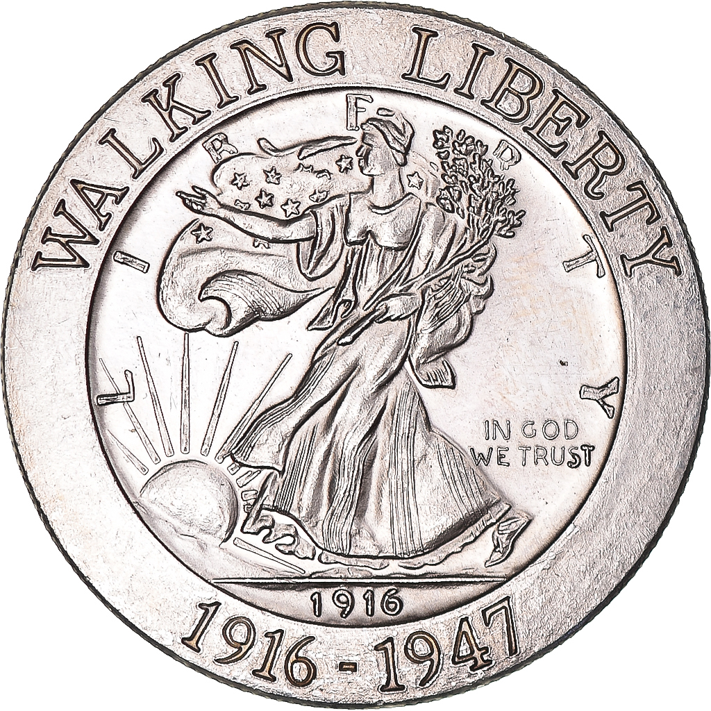 アメリカ　リバティー United States, Half Dollar, One Troy Ounce, Liberty, 1916