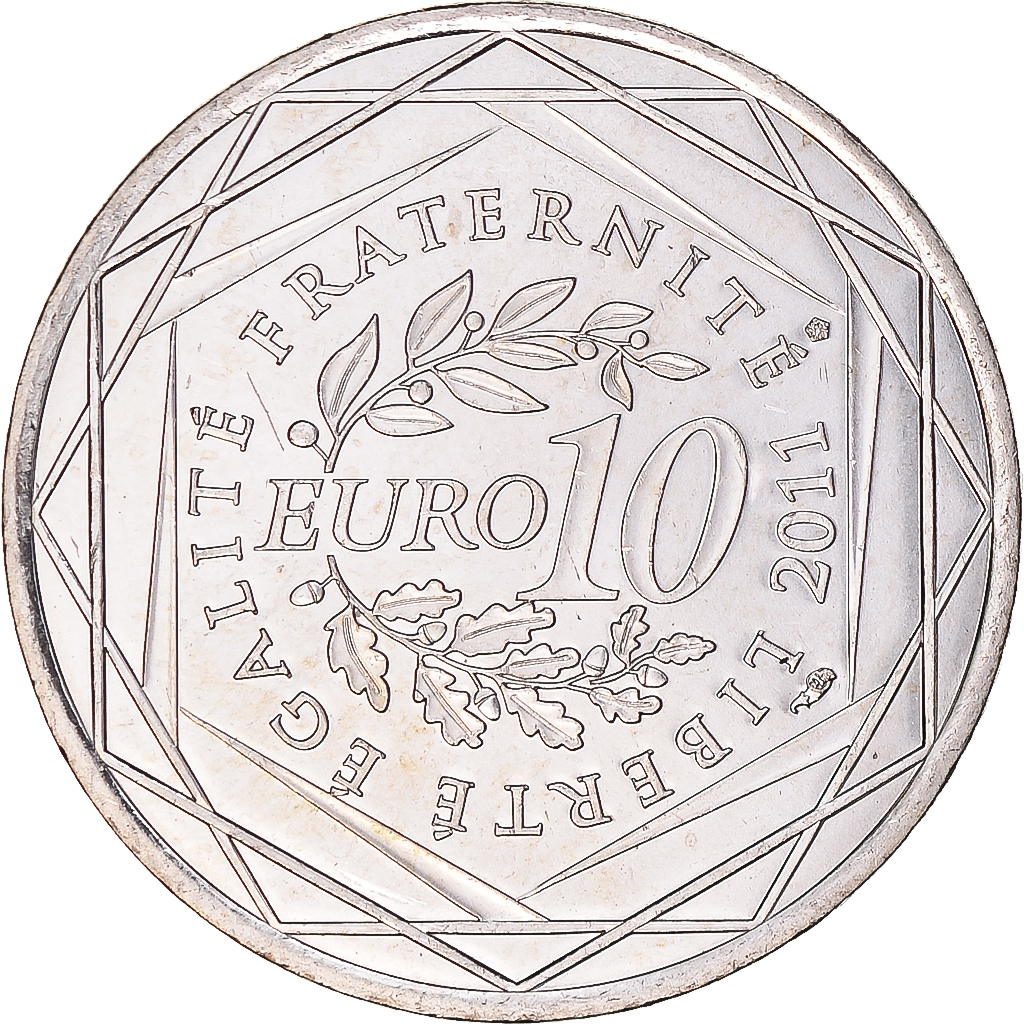 France, 10 Euro, Bretagne, Euros des régions, 2011, Bretagne, SPL, Argent
