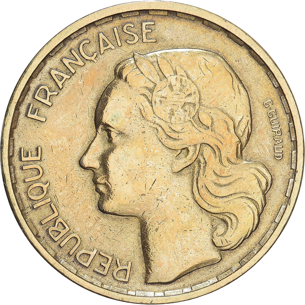Coin, France, Guiraud, 20 Francs, 1951, Paris, , Aluminum-Bronze