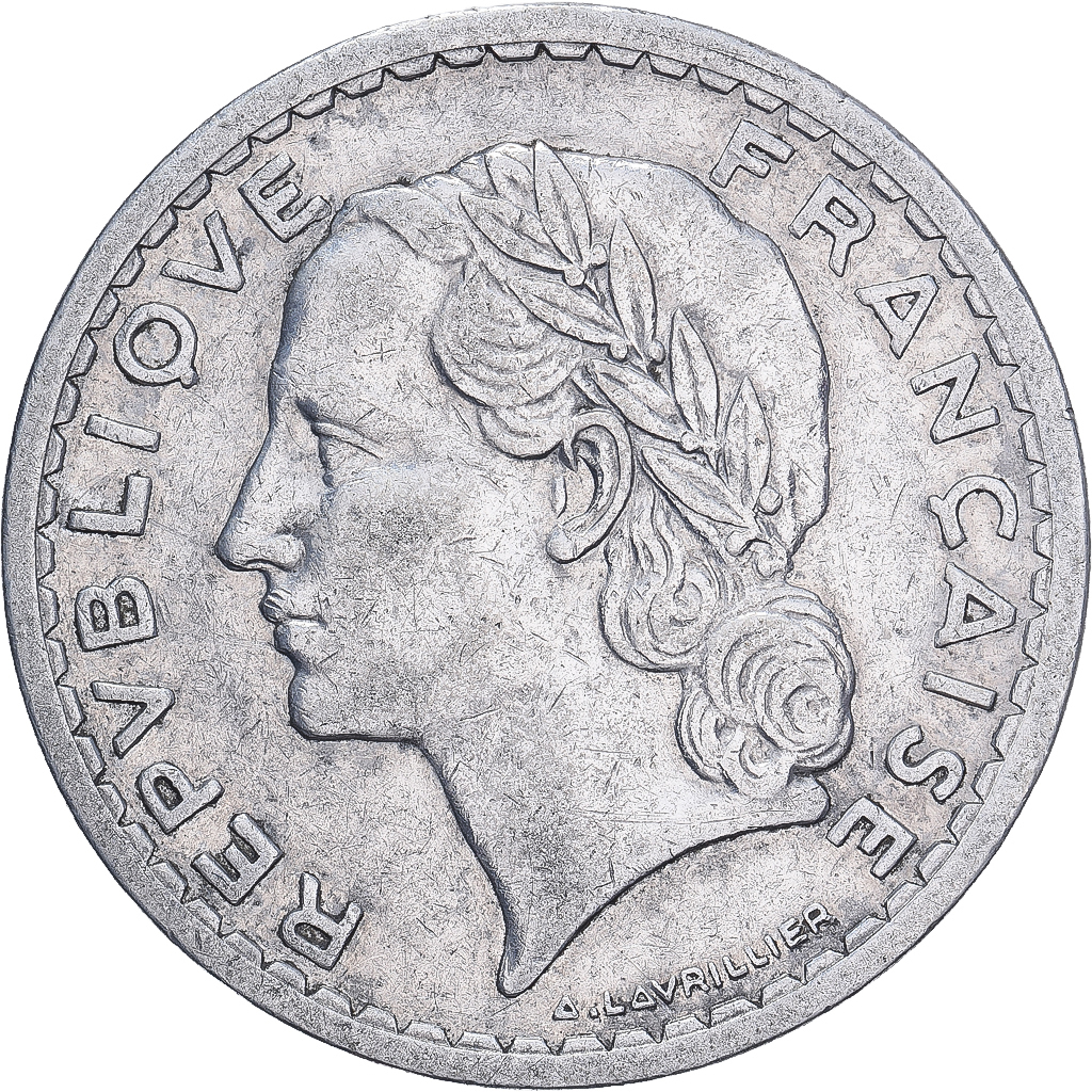Coin, France, Lavrillier, 5 Francs, 1946, Paris, , Aluminum, KM:888b.1