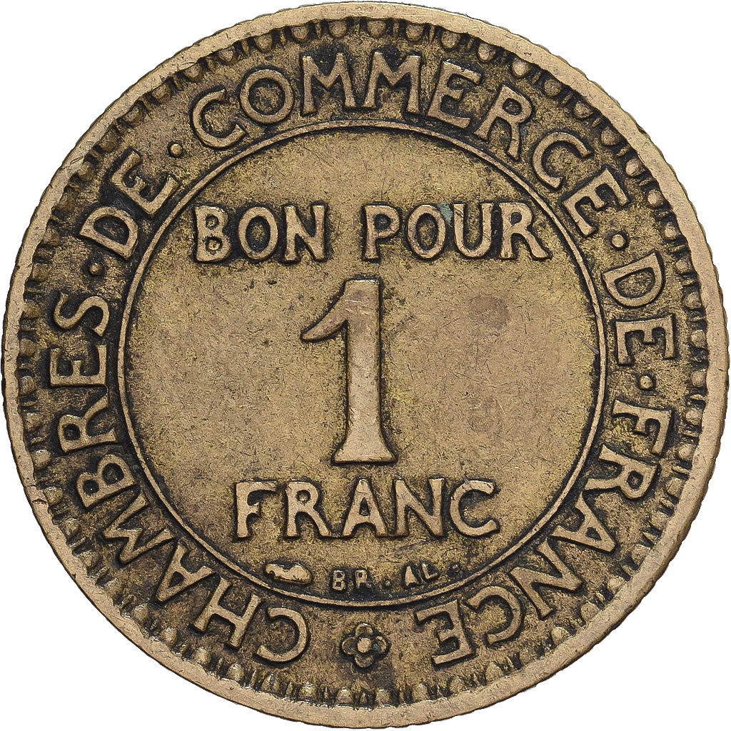Coin, France, Chambre de commerce, Franc, 1926, Paris, 