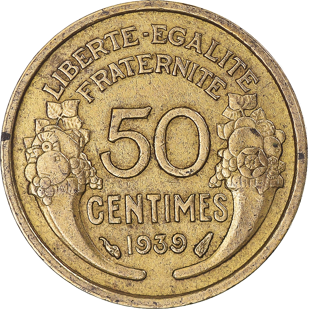 Coin, France, Morlon, 50 Centimes, 1939, Paris, , Aluminum-Bronze