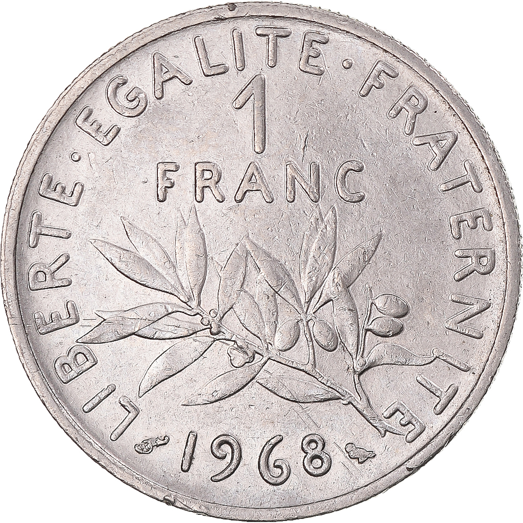 Coin, France, Semeuse, Franc, 1968, Paris, , Nickel, KM:925.1