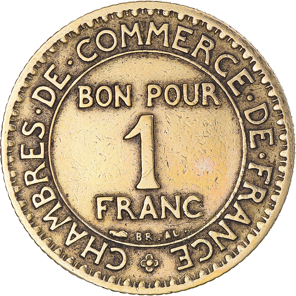 Coin, France, Chambre de commerce, Franc, 1922, Paris, 