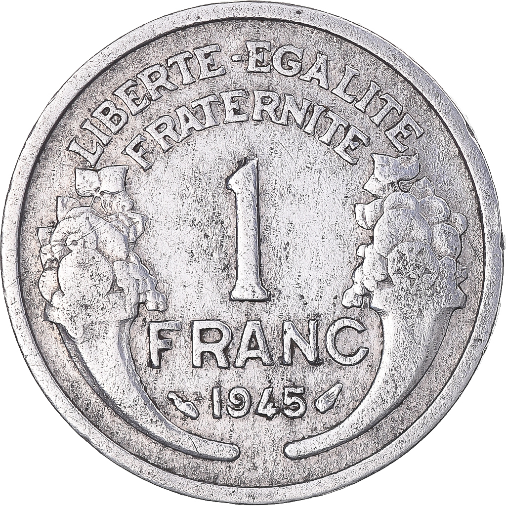 Coin, France, Morlon, Franc, 1945, , Aluminum, KM:885a.1, Gadoury:473a