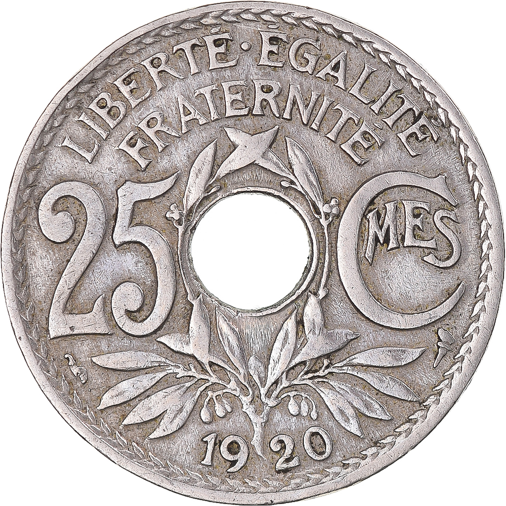 Coin, France, Lindauer, 25 Centimes, 1920, , Copper-nickel, KM:867a