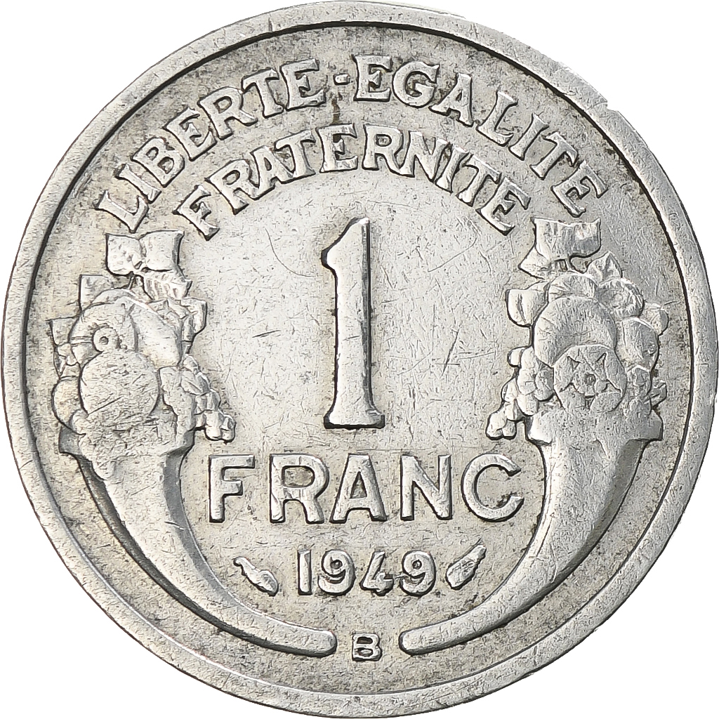 Coin, France, Morlon, Franc, 1949, Beaumont - Le Roger, , Aluminum