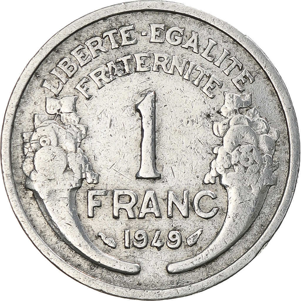 Monnaie, France, Morlon, Franc, 1949, Paris, TB, Aluminium, Gadoury:473b